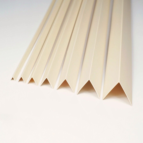 1m Ivory Plastic PVC Corner 90 Degree Angle Trim For Wooden Wall Panels