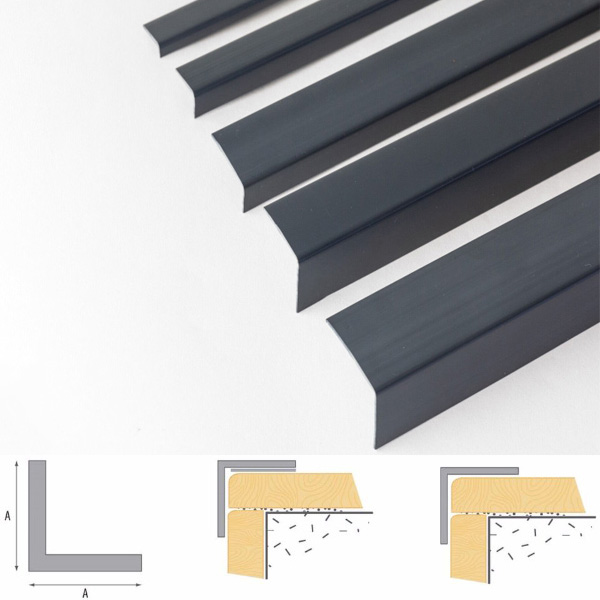 Buy Good Quality 1m Plastic Pvc Corner Unequal Anthracite 90 Degree ...