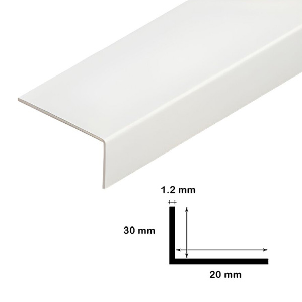 1m White Plastic Pvc Corner Unequal 90 Degree Angle Trim