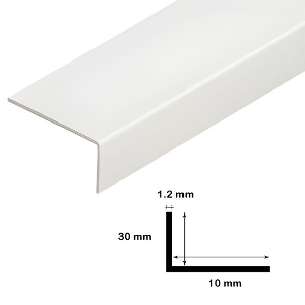 1m White Plastic Pvc Corner Unequal 90 Degree Angle Trim
