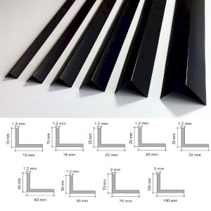 2.5m Black Plastic PVC 90 Degree Corner Angle Trim For Wall Protection
