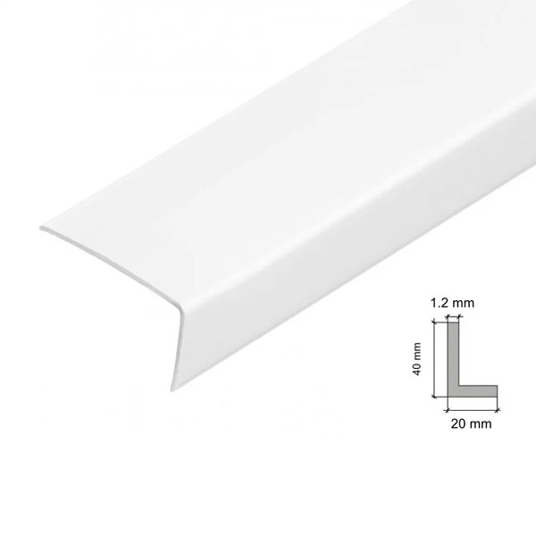2.5m Plastic PVC Unequal Corner 90 Degree Angle Trim