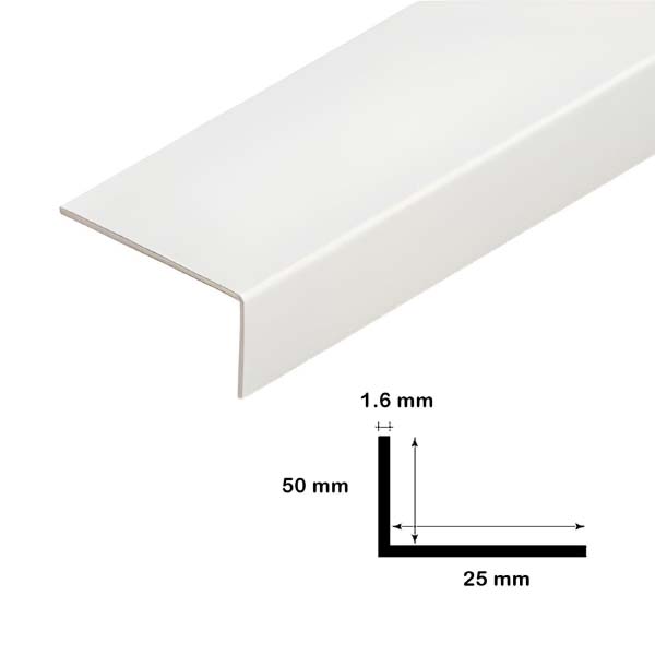 2.5m Plastic PVC Unequal Corner 90 Degree Angle Trim