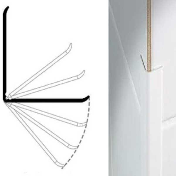 UPVC 5m White Flexible Covering Angle Corner Trim