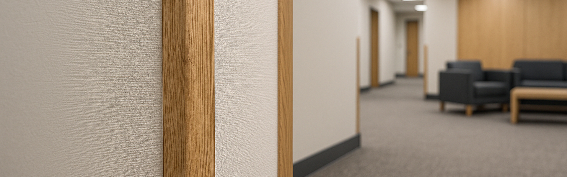 Durable Wood Effect Wall Corner Protector