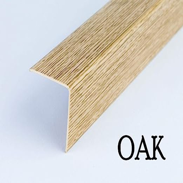 Plastic PVC Wood Effect Corner 90 Degree Angle Trim Edge Protector 