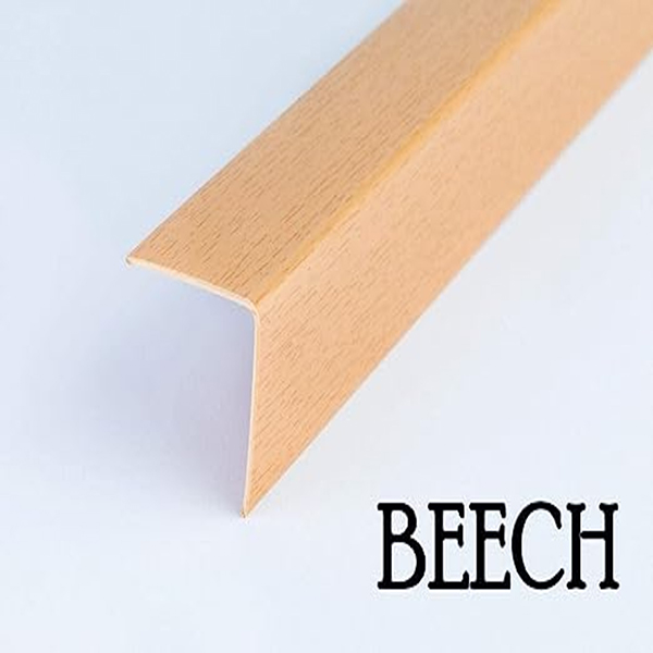 Plastic PVC Wood Effect Corner 90 Degree Angle Trim Edge Protector 
