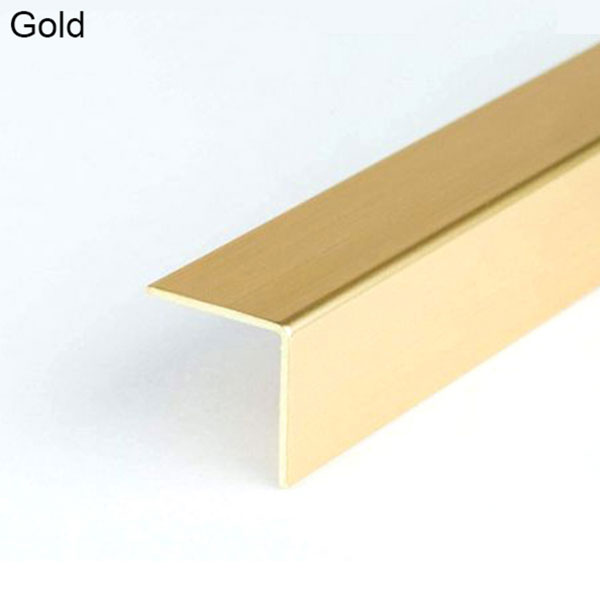 Chrome & Gold Effect Plastic PVC Angles Trim Wall Edge Protector