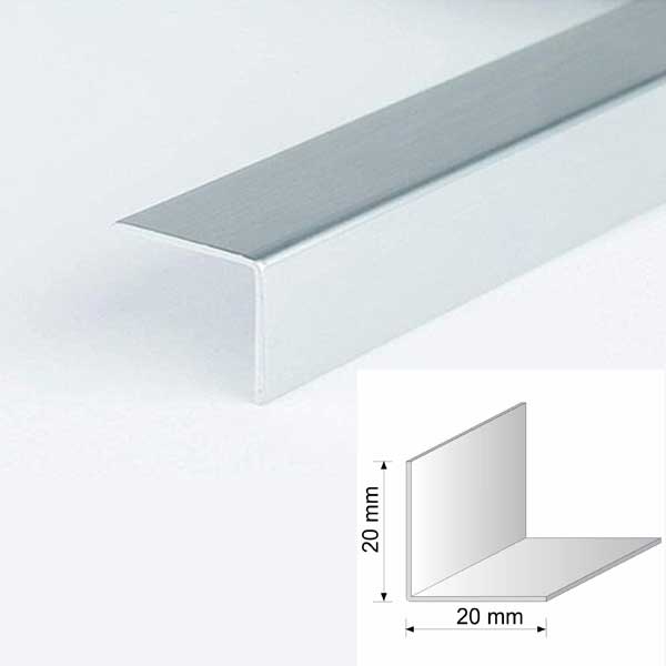 Plastic PVC Silver Corner 90 Degree Angle Trim - 5 Pieces