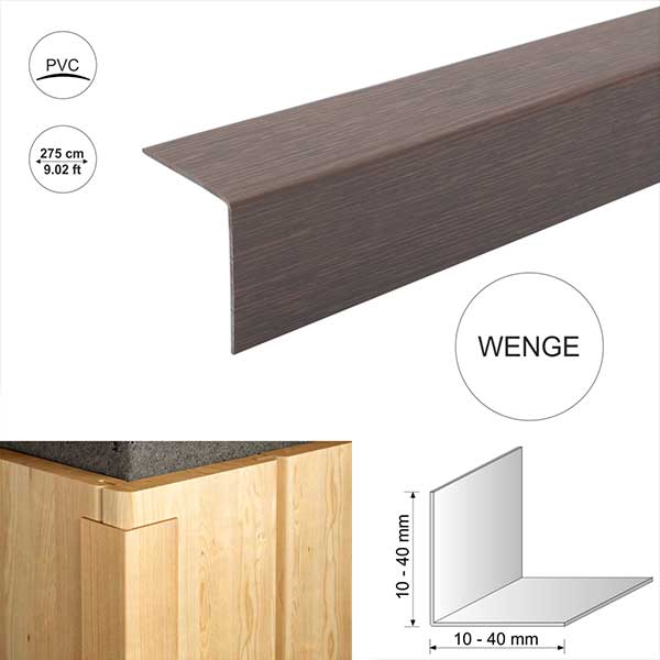 Plastic Pvc Wood Effect 90 Degree Angle Trim Corner Protector